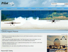 Tablet Screenshot of pilotinfo.cz